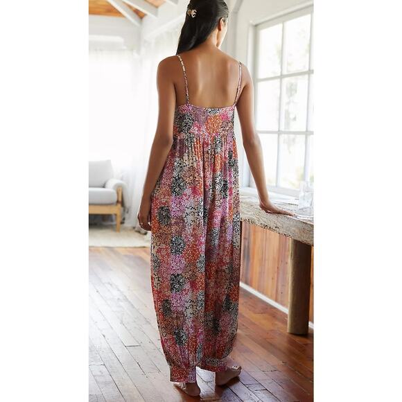 By Anthropologie Lounge Around Multicolor Print Jumpsuit   Size: L - Picture 2 of 6
